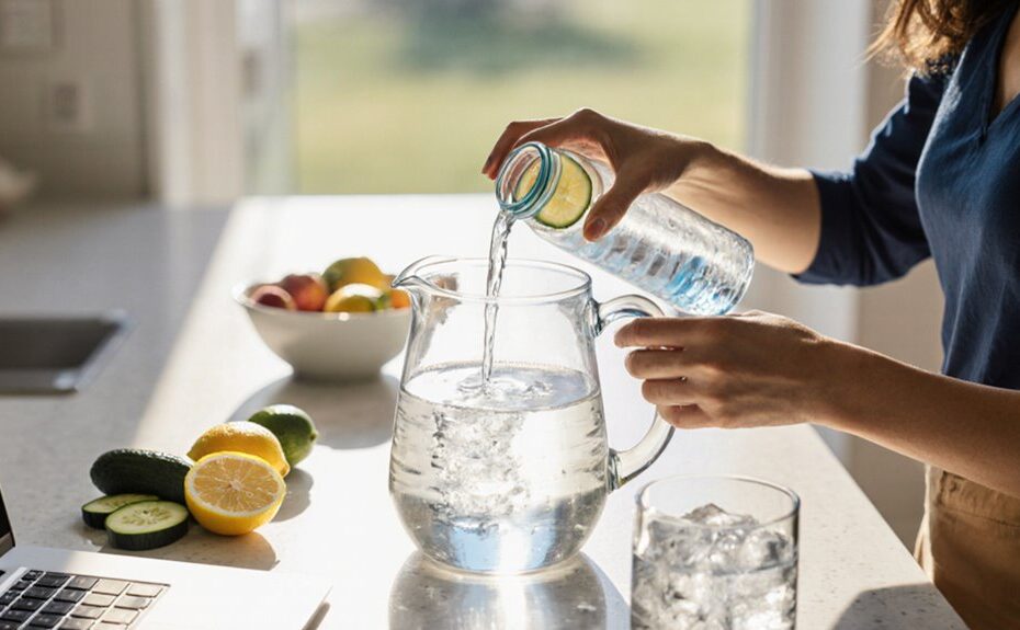Trinken Sie täglich ausreichend Wasser