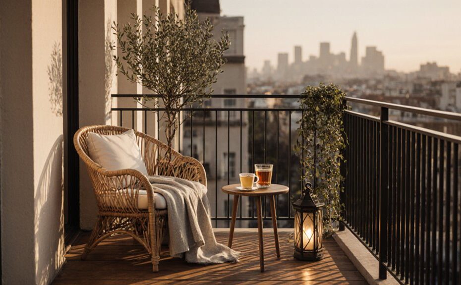kleiner Balkon, gemütliche Oase